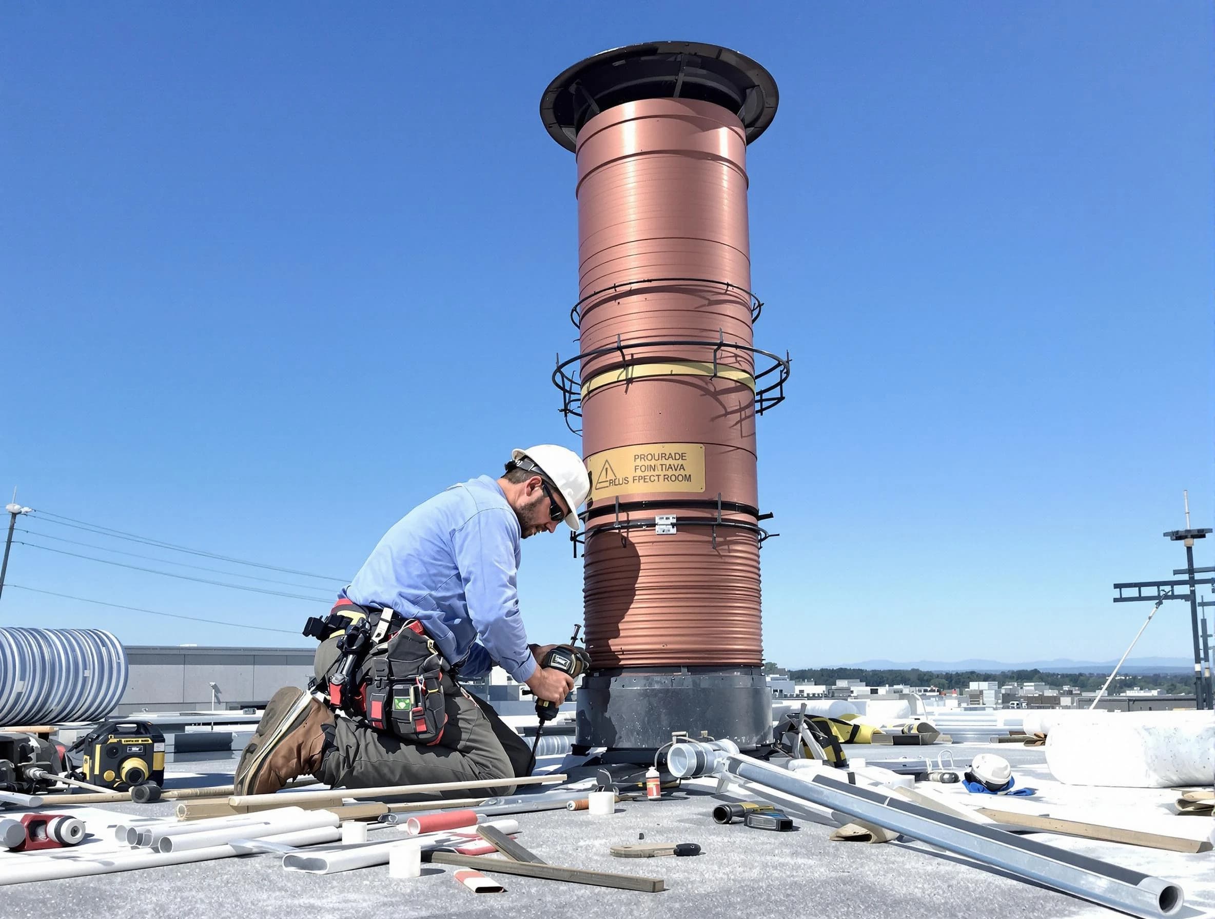 Installed chimney liner by Manalapan Chimney Sweep in Manalapan, NJ