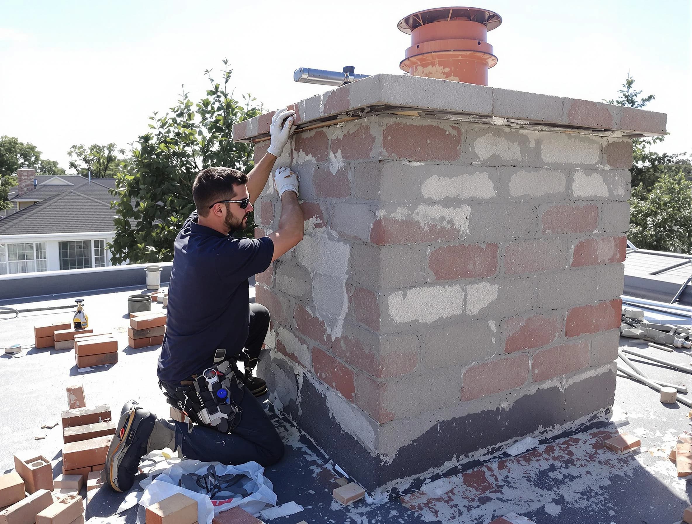 Advanced chimney repair process by Manalapan Chimney Sweep in Manalapan, NJ