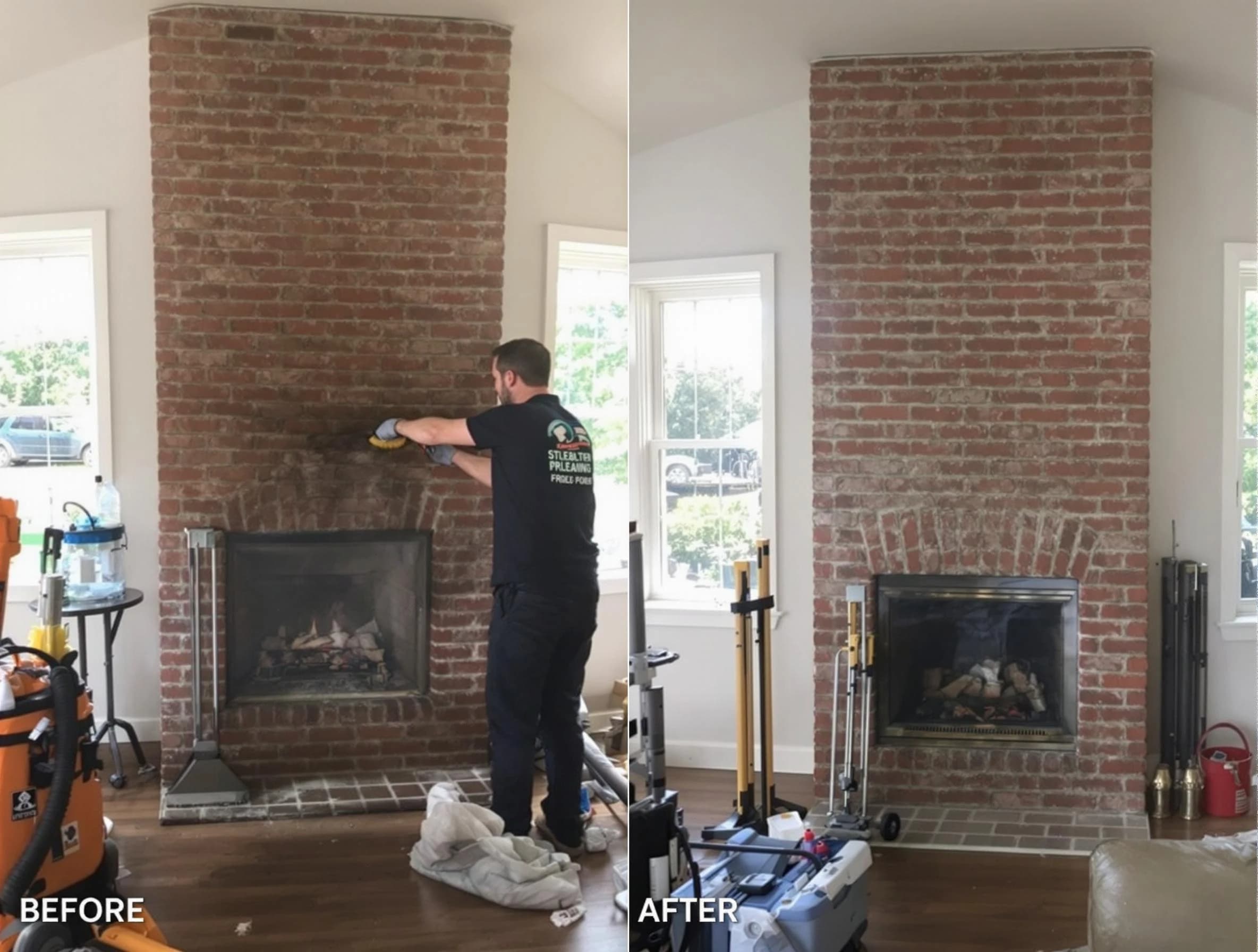 Finished chimney sweeping service by Manalapan Chimney Sweep in Manalapan, NJ